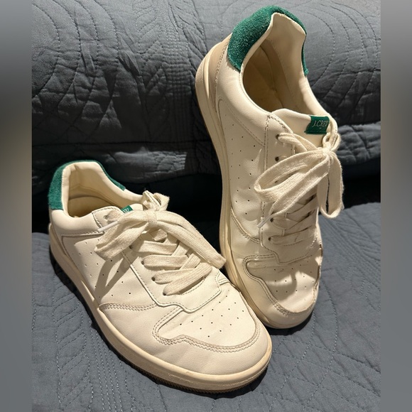 J. Crew Cream and Green Casual Sneakers- Womens 8 - Picture 6 of 9